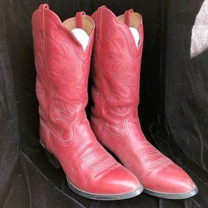 Red Leather Cowboy Boots